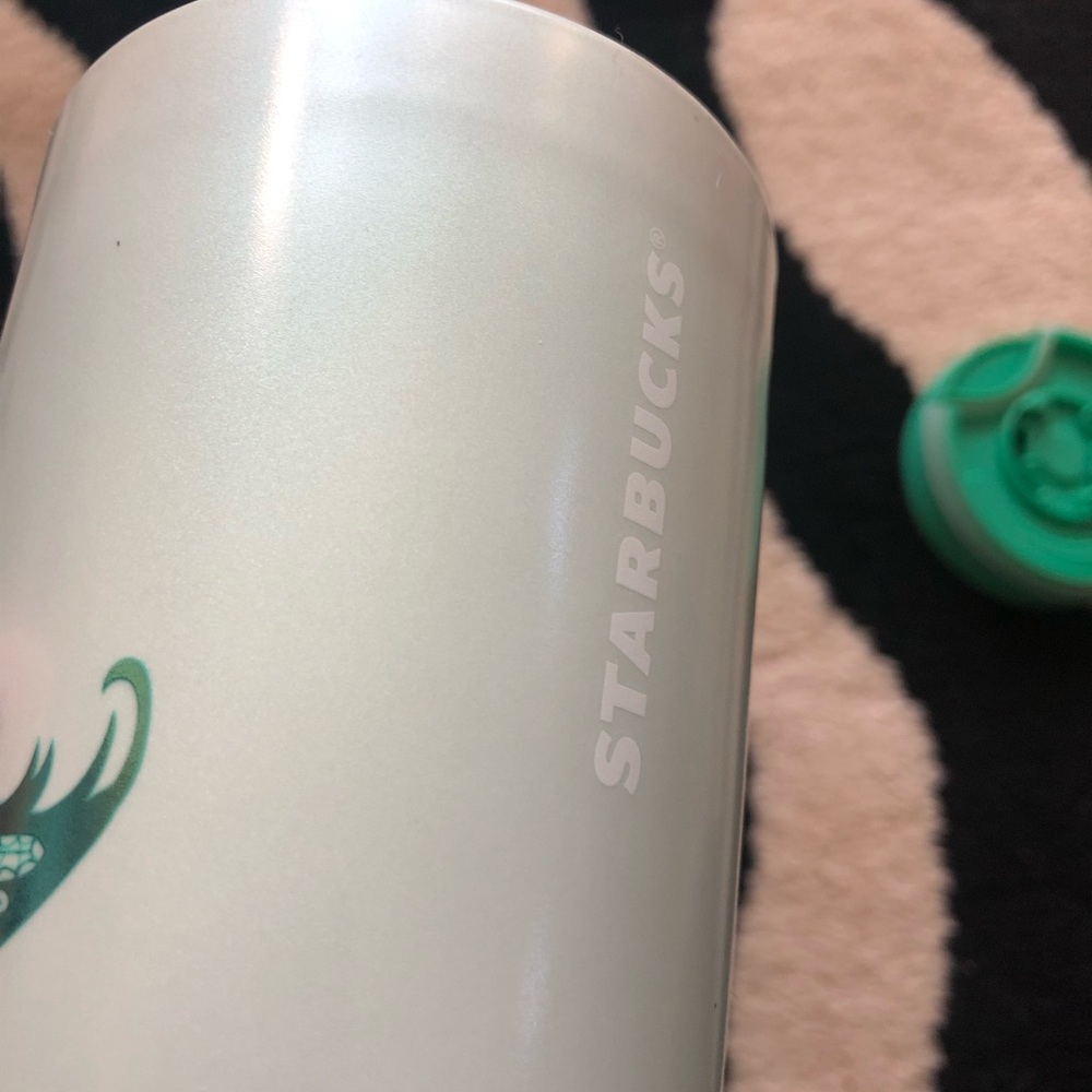 Starbucks 2022 Teal Blue Green Gold Metallic Siren Mermaid Ceramic 12oz Tumbler - Picture 9 of 9